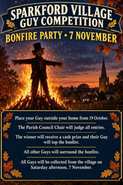 Sparkford Village Guy Competition Poster